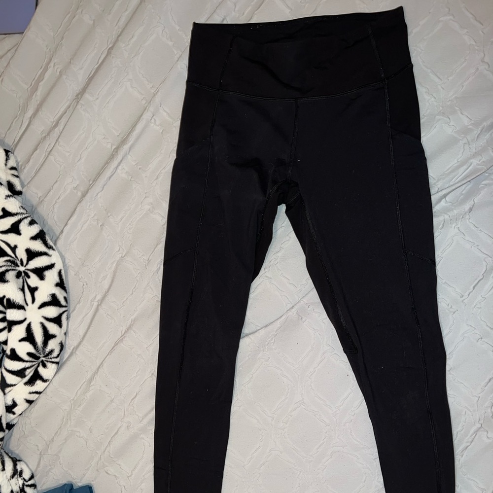 Black full length Lululemon leggings size 4